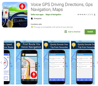 Google Maps knock-offs like these often feature misleading screenshots or stolen UI elements to disguise that they are really running off Google Maps.
